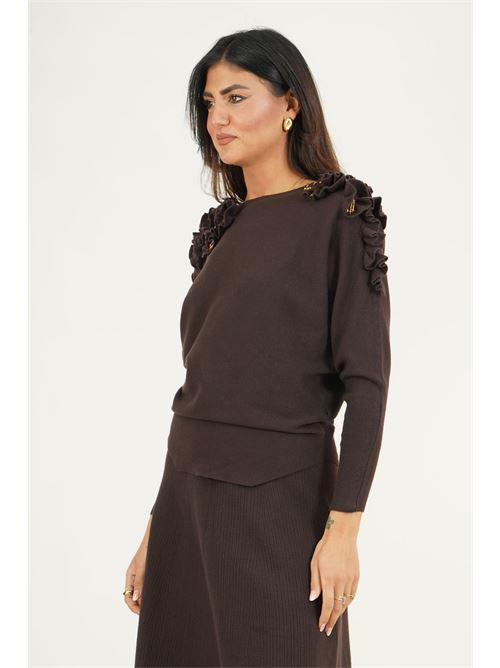 Maglia in viscosa elastica GM by Gai Mattiolo | GM4315MORO/CAMMELLO